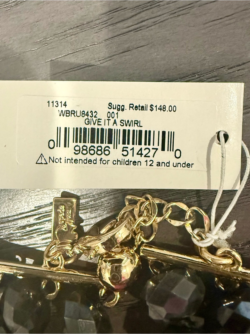 ⁠Kate Spade Necklace "Give It A Swirl" Faceted Bead Statement Necklace (NWT) - Picture 6 of 7